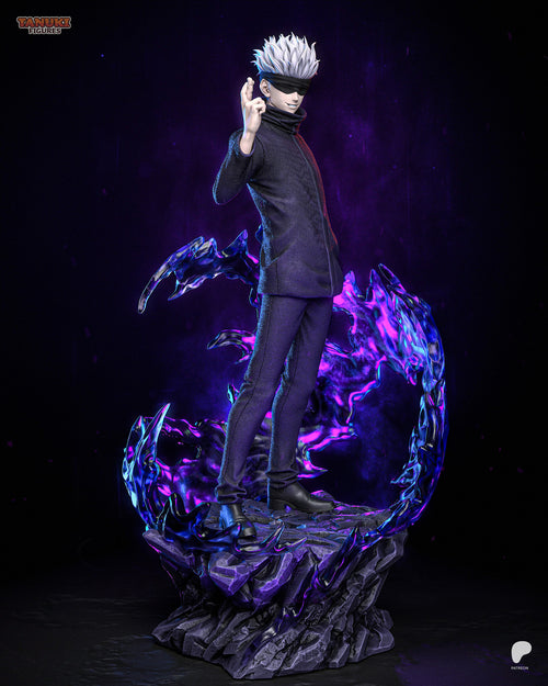 Sculptor's render (kit ships unpainted): full view from his left, the energy ring curling around his legs