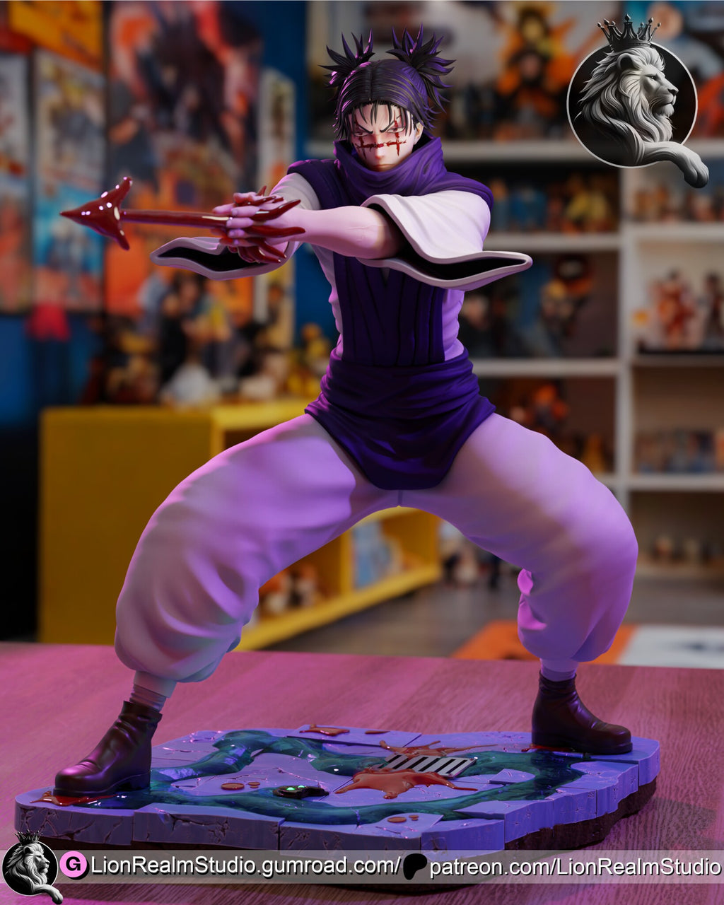 Sculptor's render (kit ships unpainted): low front view from his left, showing the quilted vest