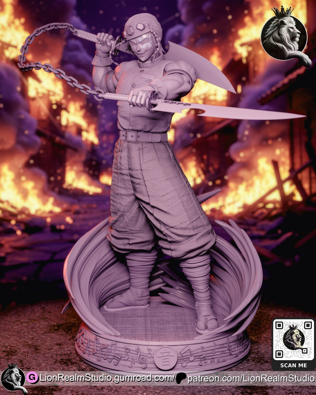 Sculptor's render (kit ships unpainted): unpainted gray view of the sculpt from the front