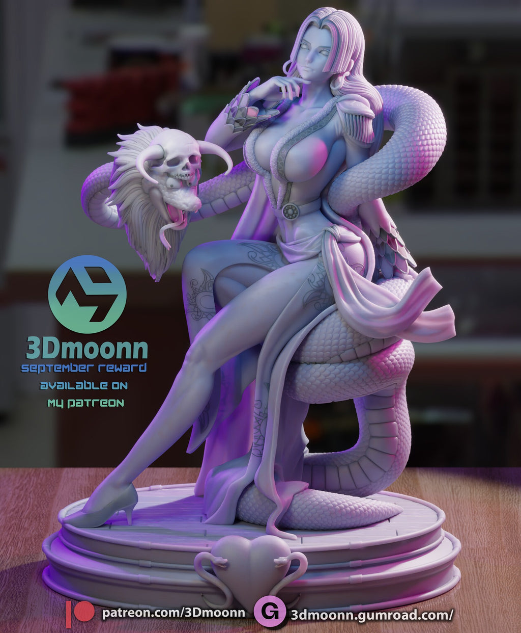Sculptor's render (kit ships unpainted): unpainted gray view of the sculpt from the front