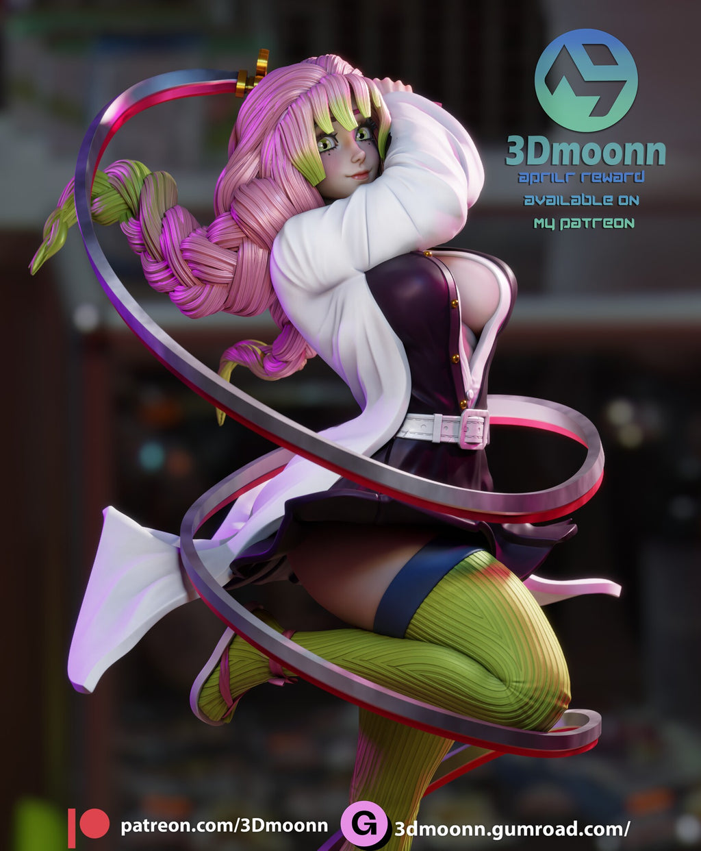 Sculptor's render (kit ships unpainted): close view of the face, white coat, buttoned jacket, belt buckle and ribbed stocking