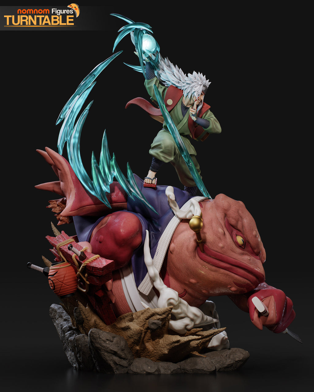 Sculptor's render (kit ships unpainted): side view with the gate wreckage, the paper lantern and the toad's pipe