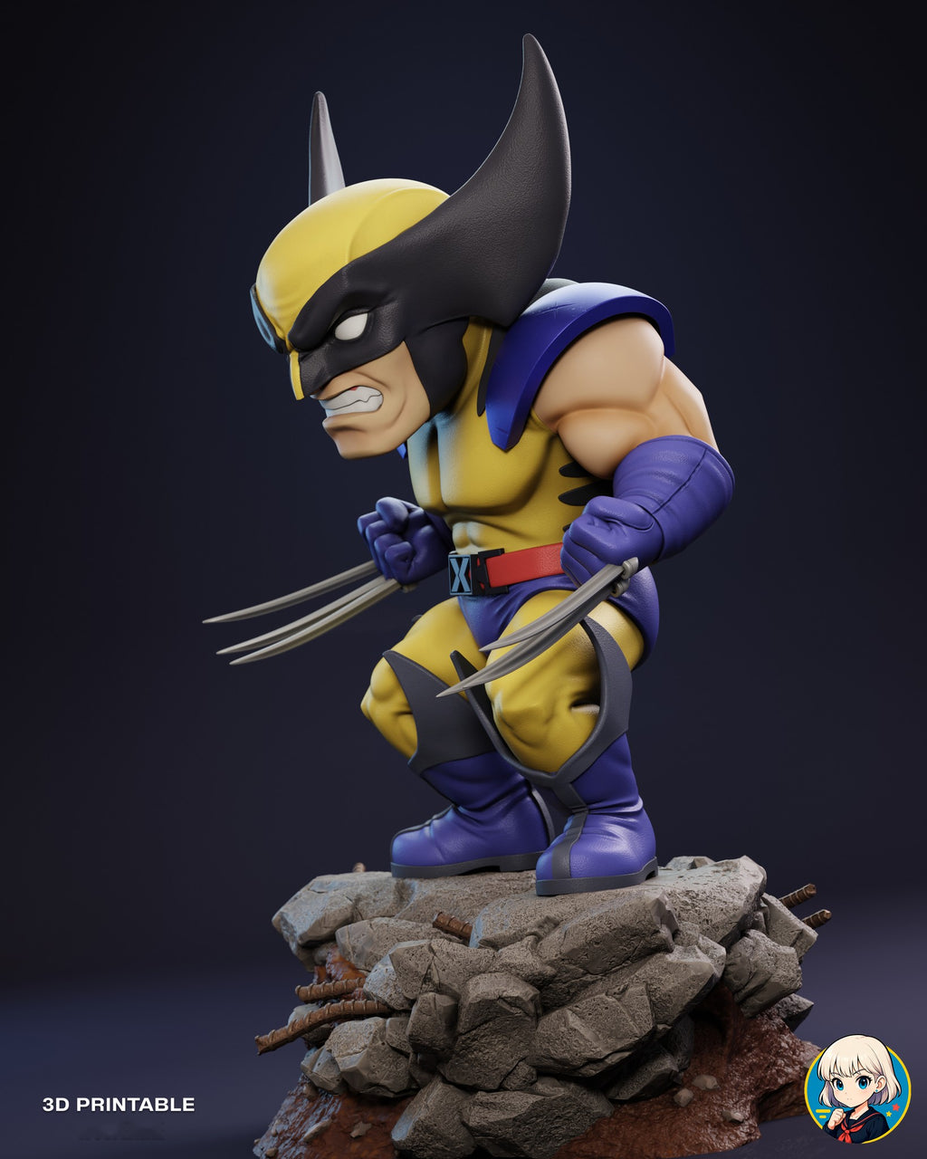 Sculptor's render (kit ships unpainted): three-quarter view from his left with the claws angled forward