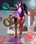 Sculptor's render of the painted design (kit ships unpainted): front full view of the stage magician in a tailcoat beside a pedestal table where tentacles rise from a top hat