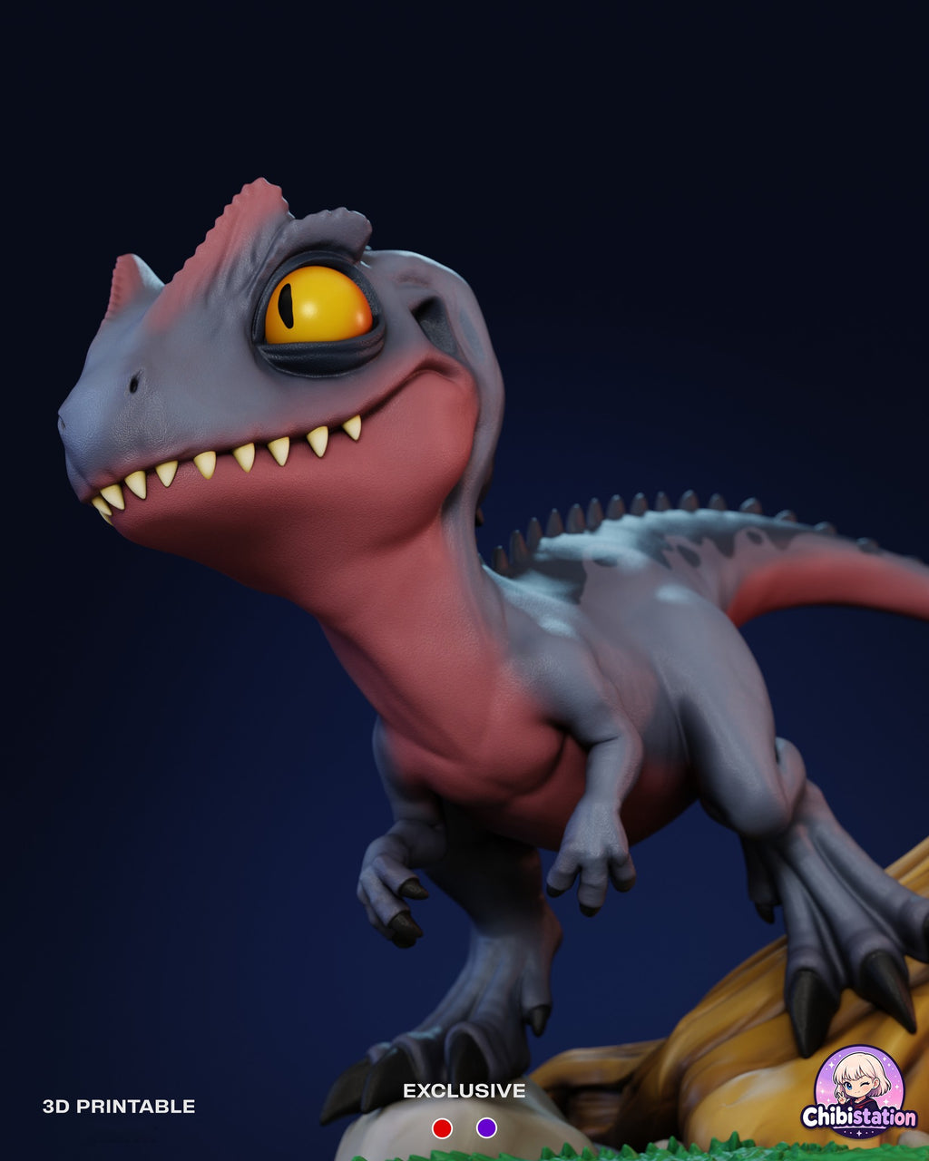 Sculptor's render (kit ships unpainted): low view with the small clawed hands held in front of the chest