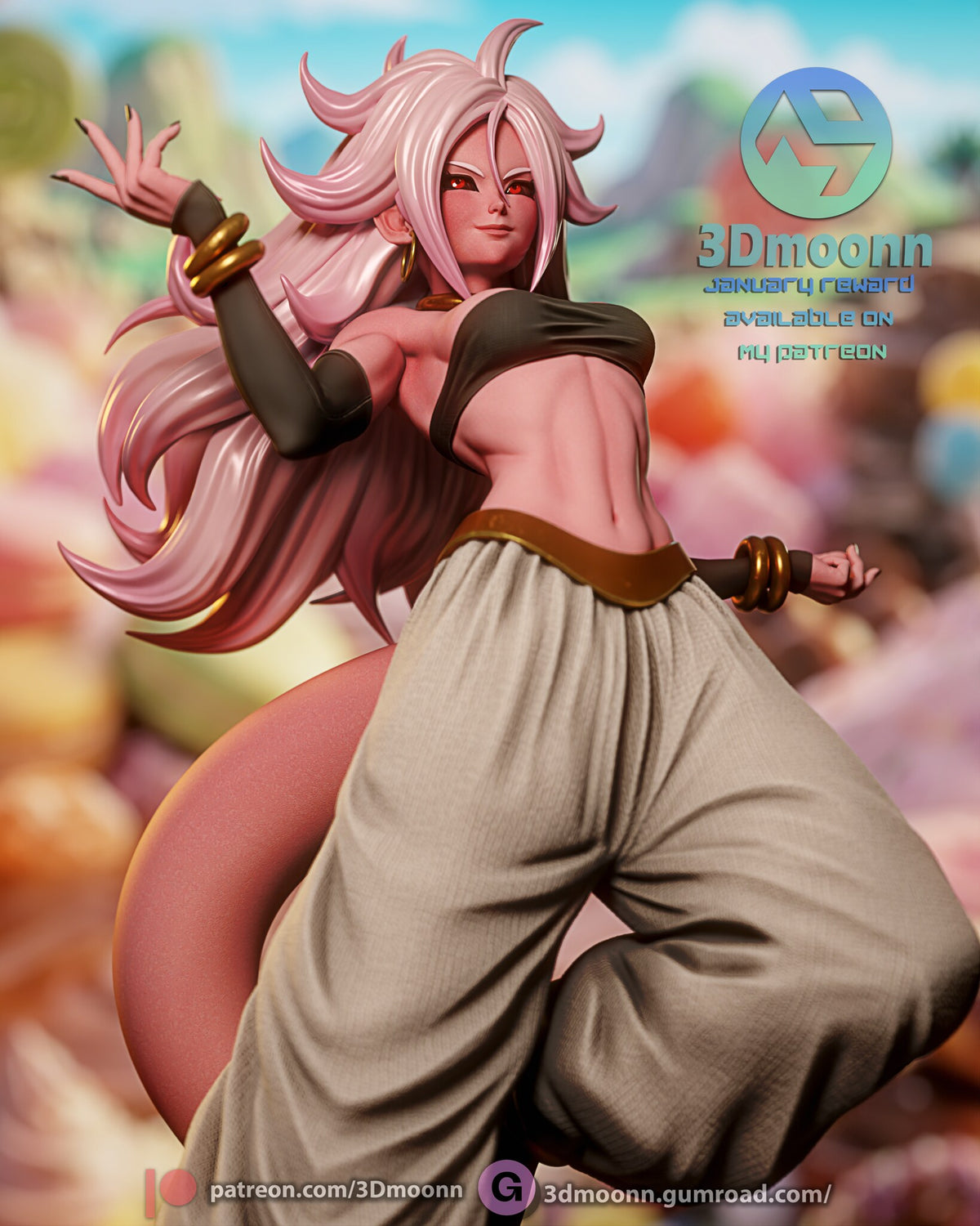 Sculptor's render (kit ships unpainted): waist-up view from the front