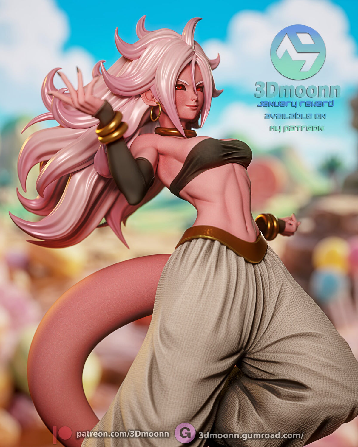 Sculptor's render (kit ships unpainted): close-up from the left side, hair streaming back