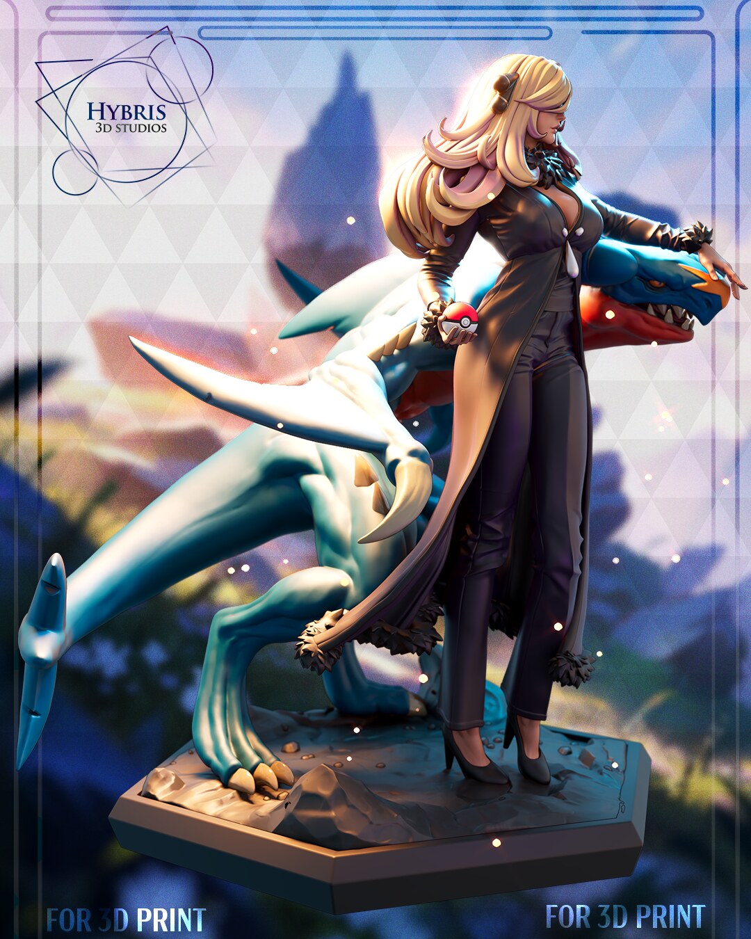 Sculptor's render (kit ships unpainted): side view showing the dragon's full length, its tail fin and blade-like arm fins