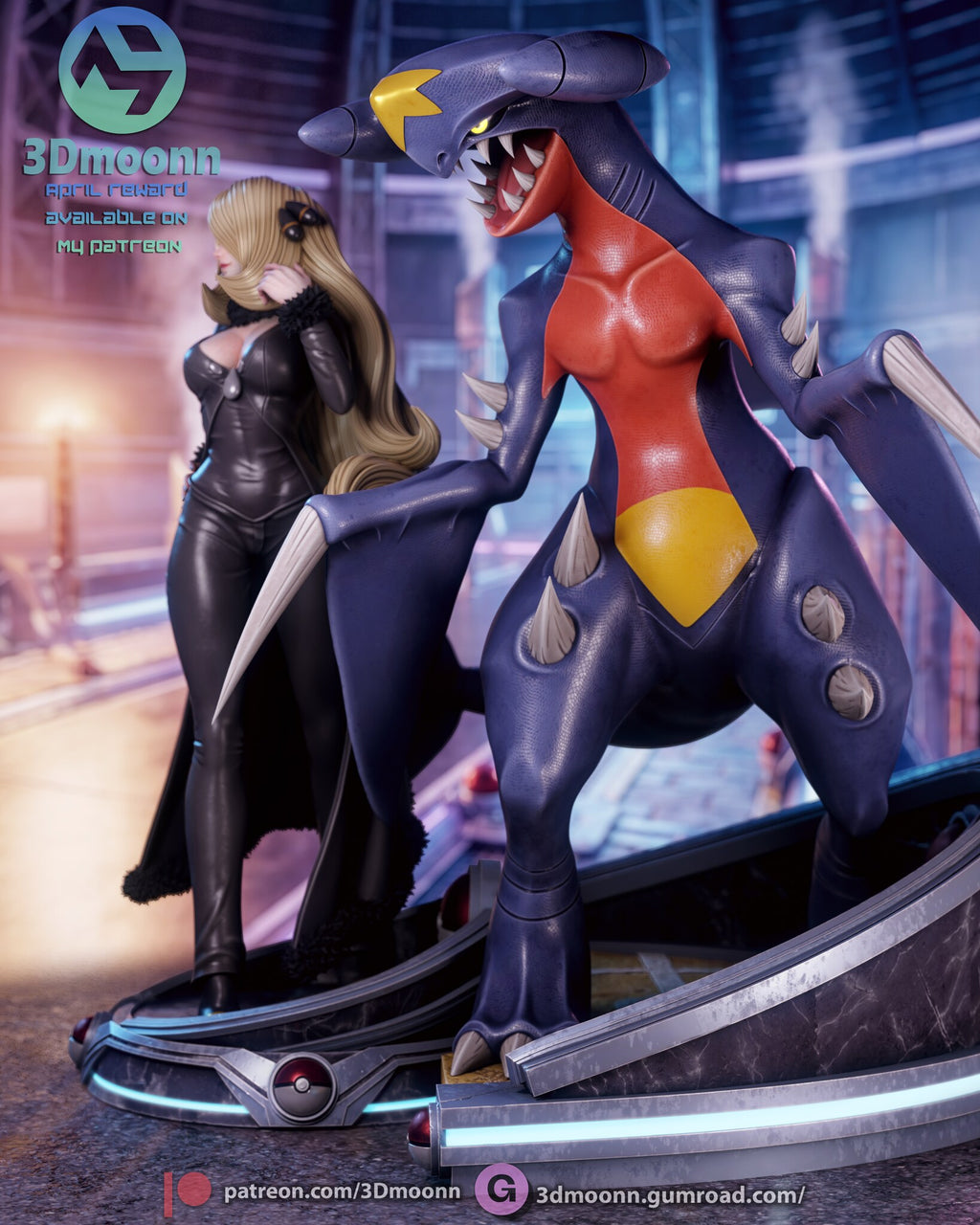 Sculptor's render (kit ships unpainted): front view of the dragon with the woman behind it